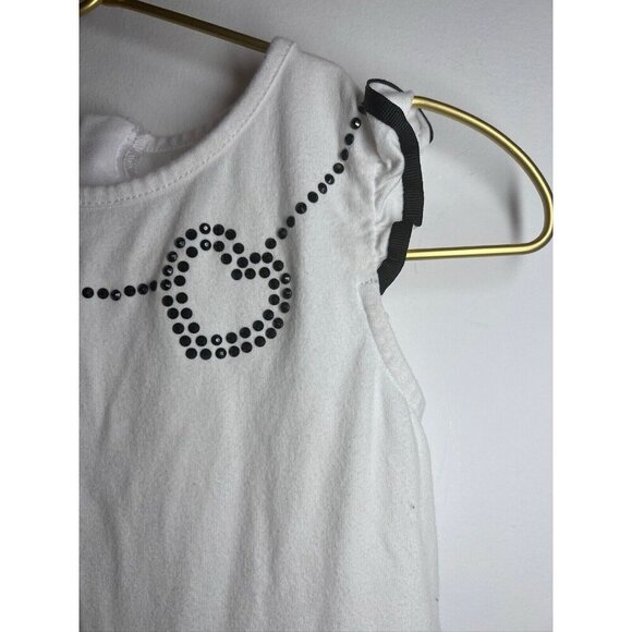 Mayoral White And Black Girls Dress 4 Party Birthday Hearts valentines - Picture 5 of 10